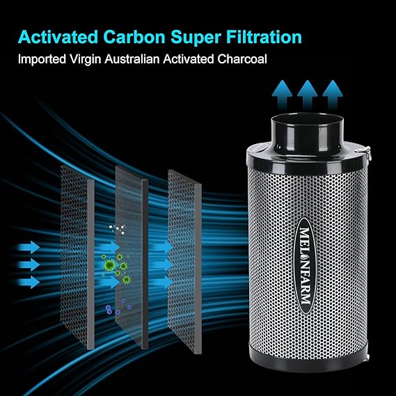 MELONFARM 4 Inch Air Carbon Filter | 4" x 12"
