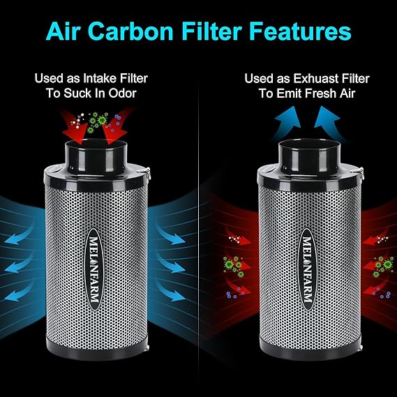 MELONFARM 4 Inch Air Carbon Filter | 4" x 12"